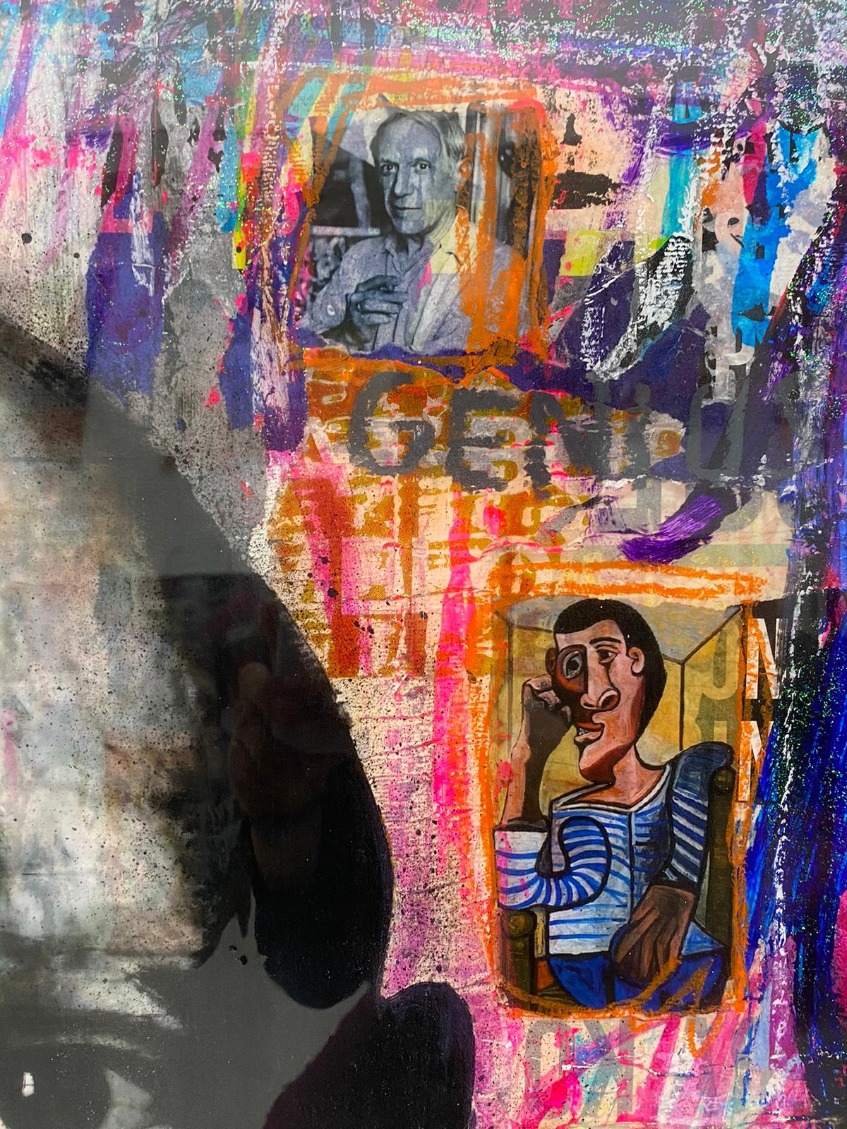 Tableau de THIERRY RASINE a pour titre  Pablo Cubism style street pop art dim : THIERRY RASINEprix:1000