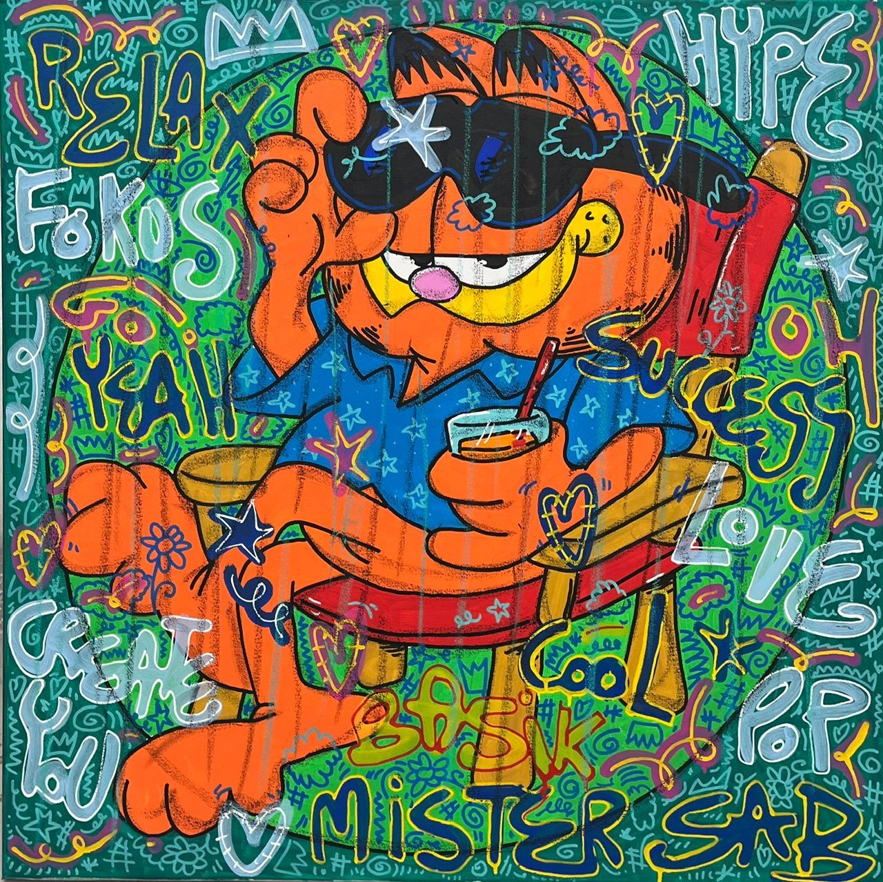 Tableau de RICO SAB a pour titre  Relax style street pop art, street art dim : RICO SABprix:600