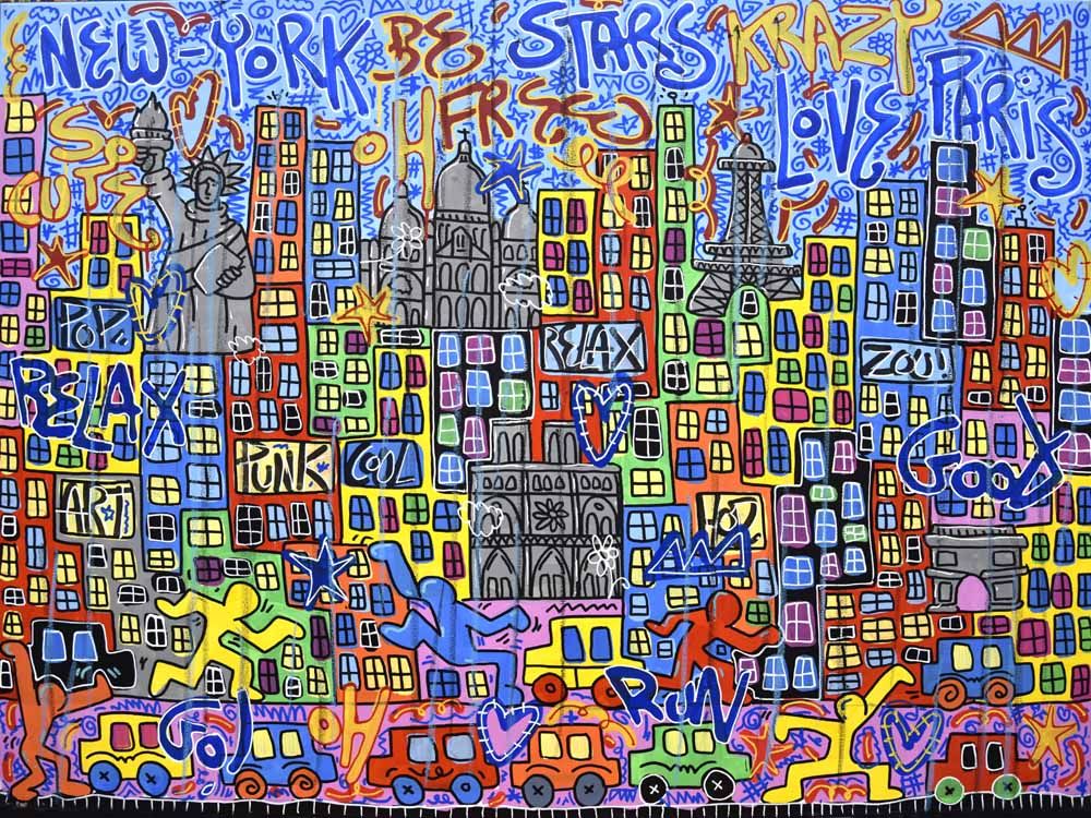 Editions d'art de RICO SAB a pour titre  NEW YORK style street pop art dim : RICO SABprix:70