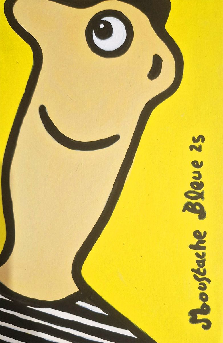 Dessin de MOUSTACHE BLEUE a pour titre  Rien ne vaut la vie style figuratif dim : MOUSTACHE BLEUEprix:70