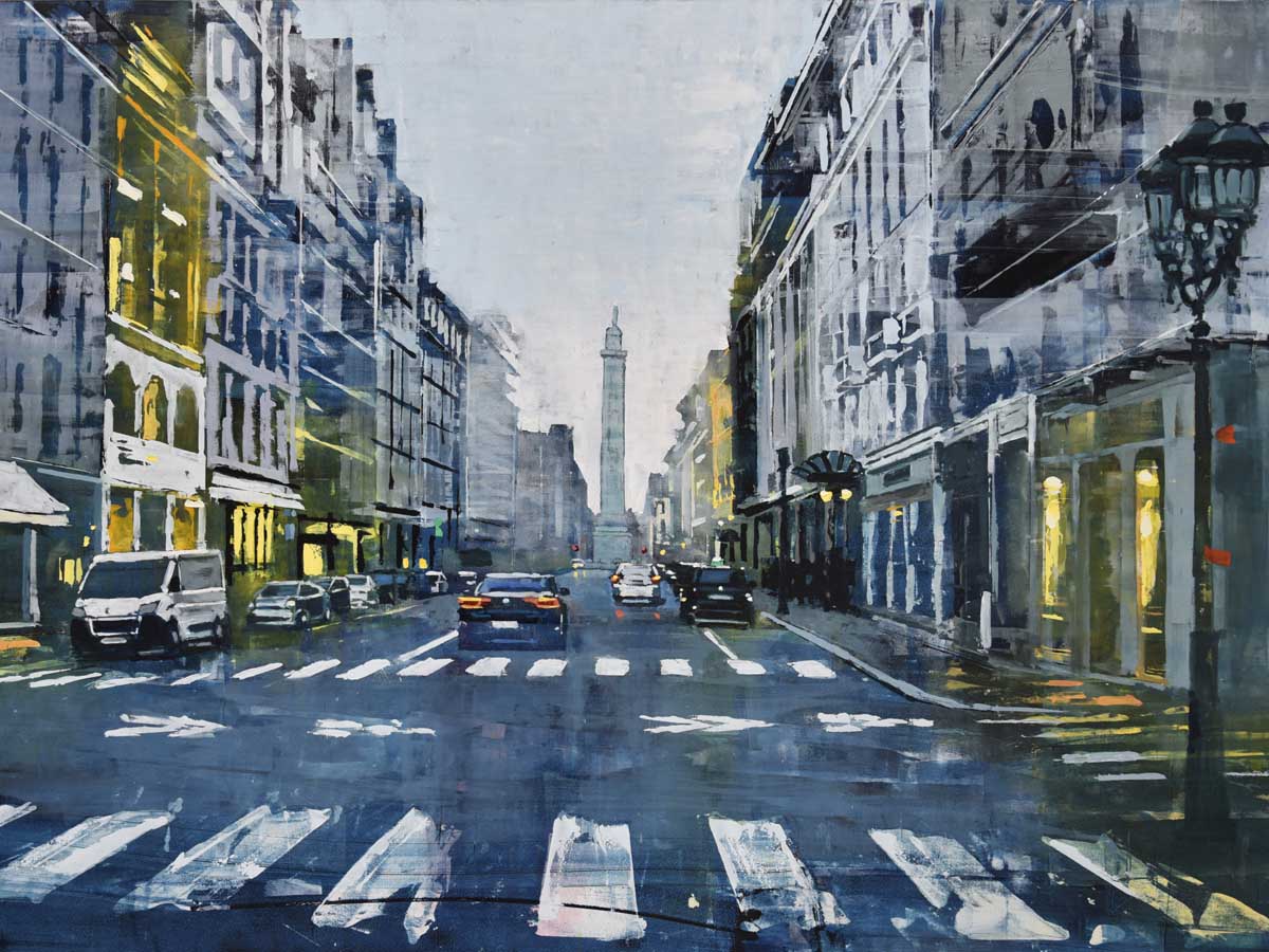 Editions d'art de ADRIEN FAVEAU a pour titre  RUE DE LA PAIX style figuratif dim : ADRIEN FAVEAUprix:70
