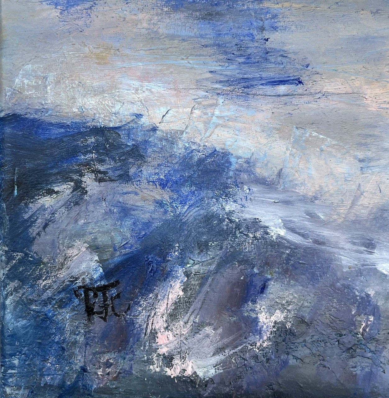Tableau de PASCALE JACQUEMOND a pour titre  Sans-titre style abstrait dim : PASCALE JACQUEMONDprix:220
