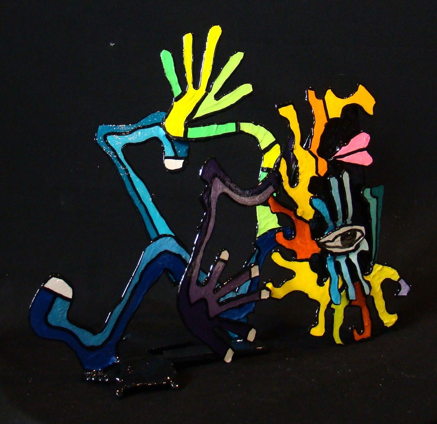 Sculpture graphique petit format Ce Monde me renverse – MICHADU – 50 × 41 cm