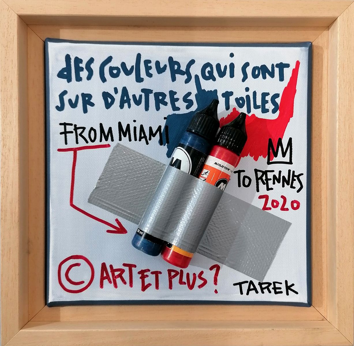 Sculpture graphique petit format READY ONE – TAREK – 25 × 25 cm