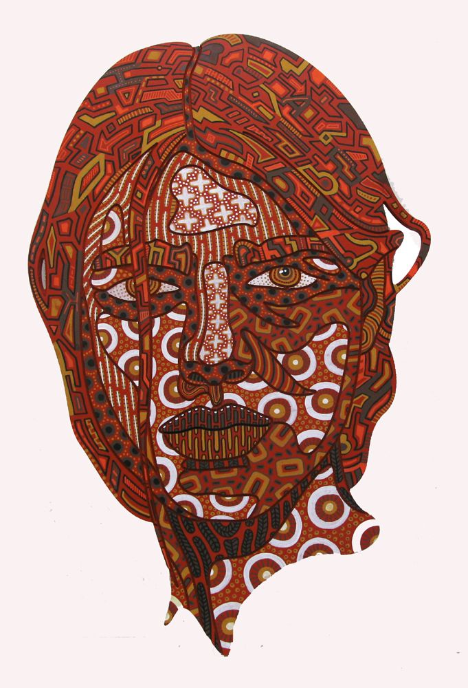 Sculpture moyen format orange Portrait orange – JACK JACQUOT – 89 × 58 cm