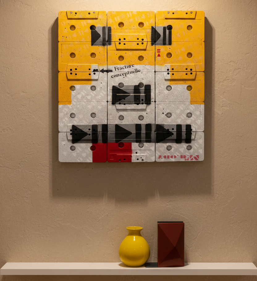 Sculpture Flat Error - Mr Oizo de MR MELODY dans un intérieur – 30 × 32 cm