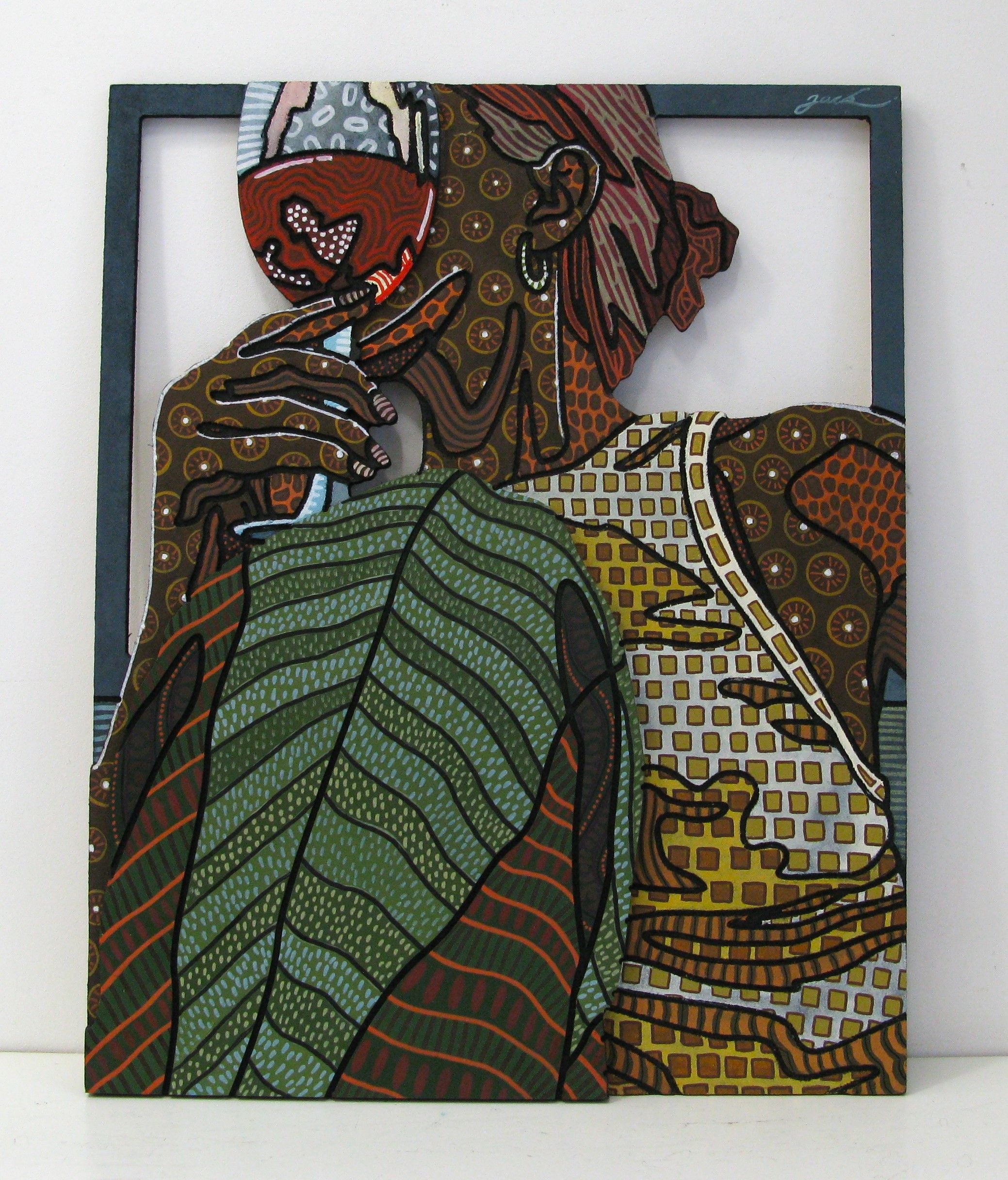 Sculpture petit format L'apéro – JACK JACQUOT – 55 × 44 cm