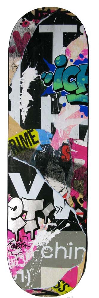 Sculpture street art moyen format Skate 2 – KENY – 20 × 80 cm