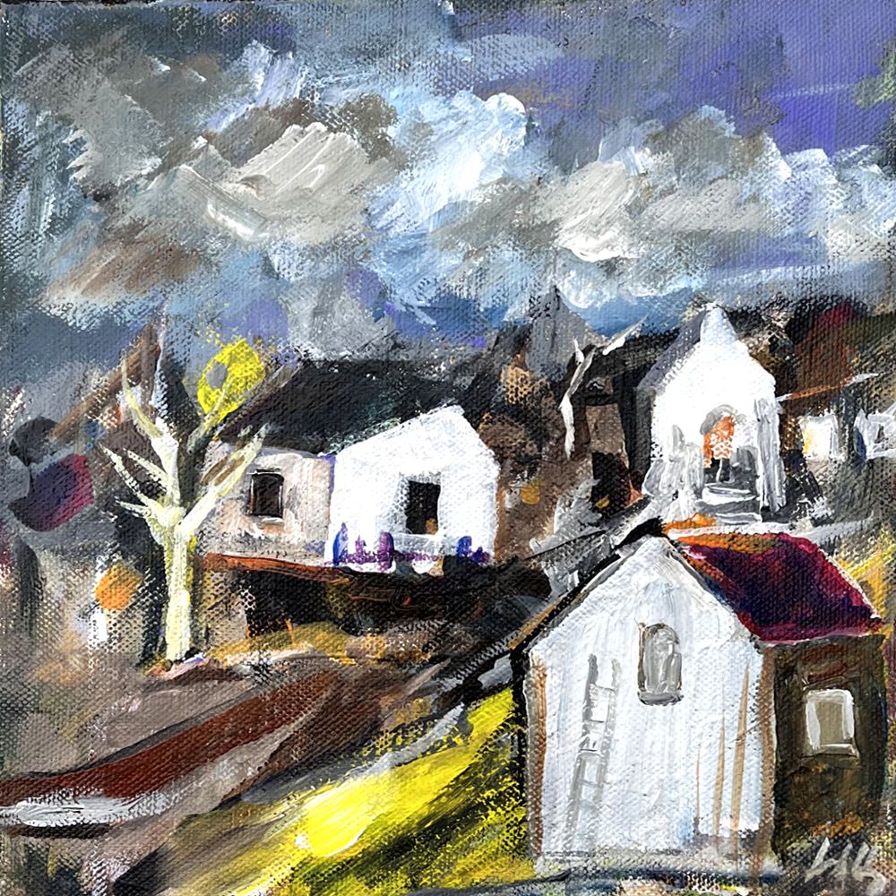 Tableau de IVAN TZONEV a pour titre  SELO - 4 style figuratif dim : IVAN TZONEVprix:80