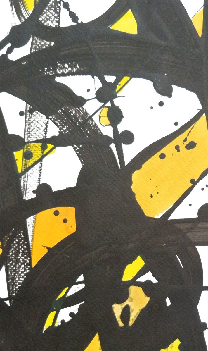 Dessin de STEPHANE RIME a pour titre  Serie NONAME papier n°A165 style abstrait dim : STEPHANE RIMEprix:140