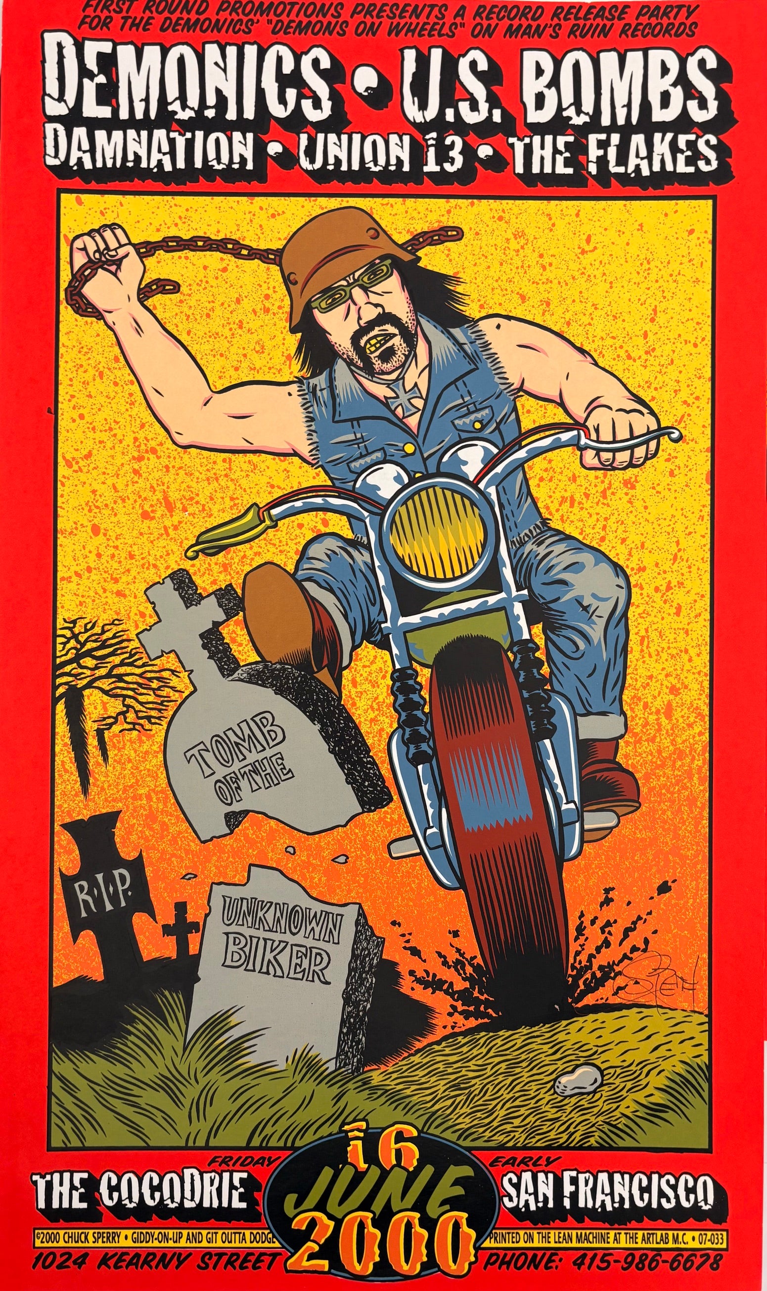 Serigraphie archives chuck sperry moyen format DEMONICS.US.BOMBS 2000 – CHUCK SPERRY – 57 × 34 cm