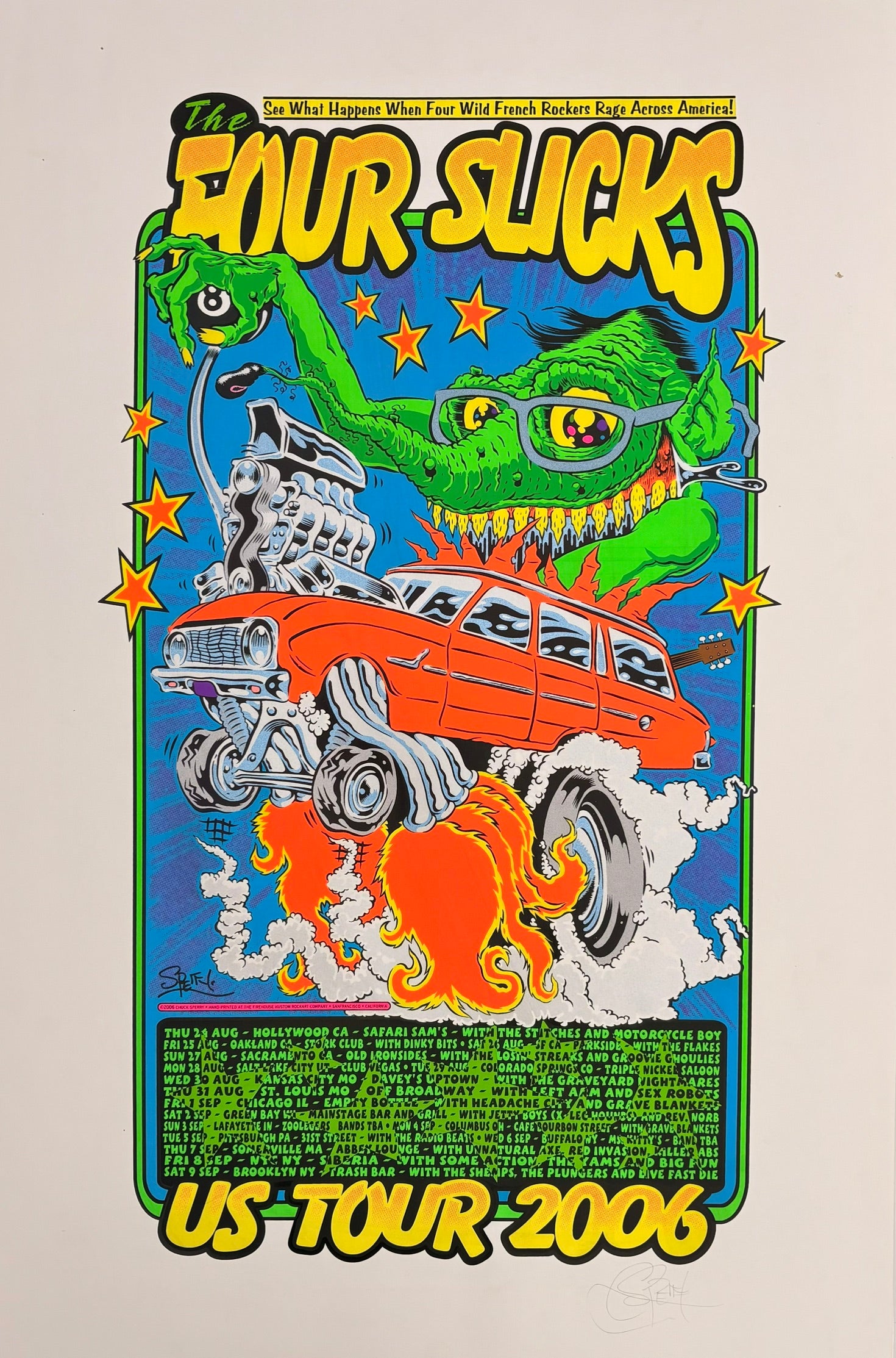 Serigraphie archives chuck sperry moyen format FOUR SLICKS 2006 – CHUCK SPERRY – 89 × 59 cm