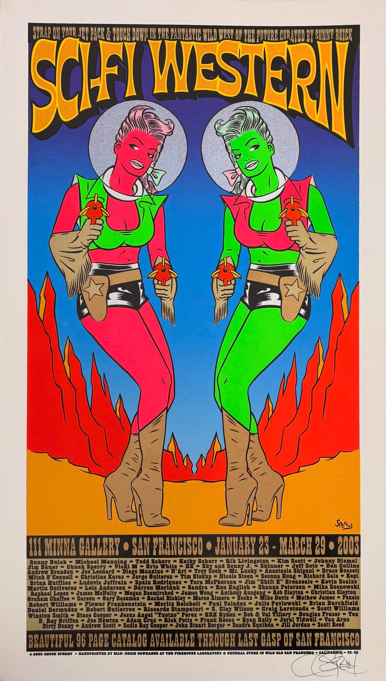Serigraphie archives chuck sperry moyen format SCI.FI WESTERN 2003 – CHUCK SPERRY – 64 × 36 cm
