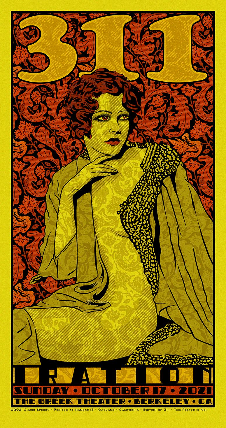Serigraphie figuratif moyen format 311 gold – CHUCK SPERRY – 46 × 89 cm