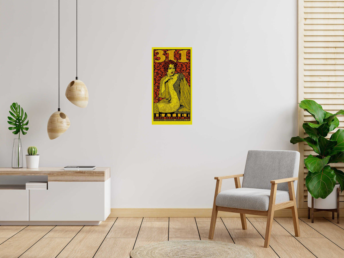 Serigraphie 311 gold de CHUCK SPERRY dans un intérieur – 46 × 89 cm