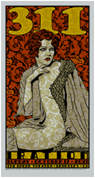 Serigraphie figuratif moyen format 311 silver – CHUCK SPERRY – 46 × 89 cm