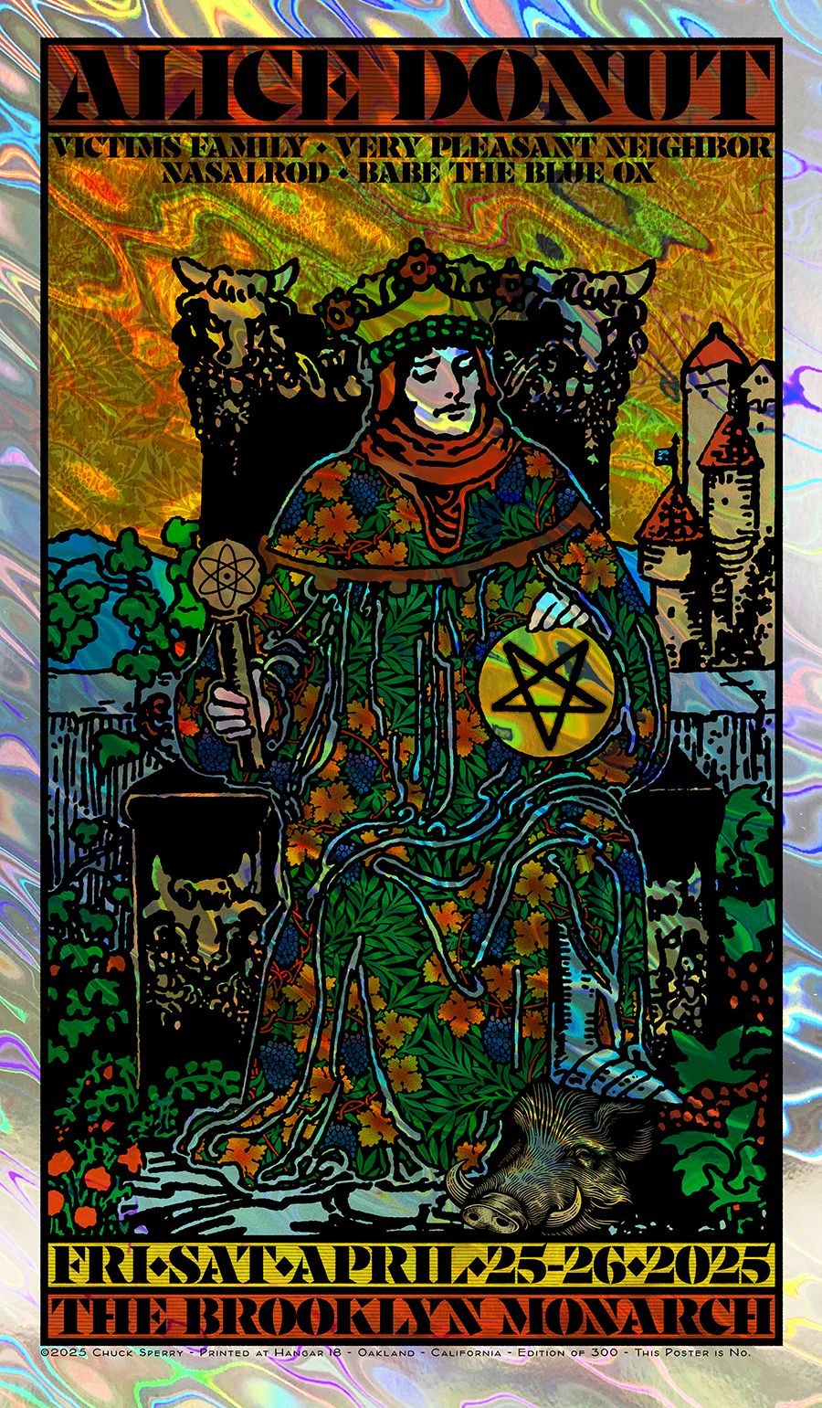 Serigraphie figuratif moyen format ALICE DONUT lava AP – CHUCK SPERRY – 50 × 86 cm