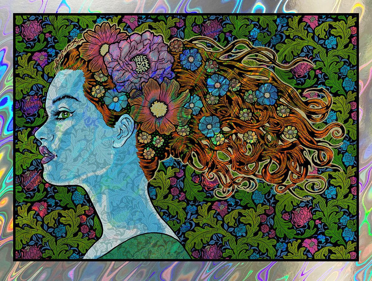 Serigraphie figuratif moyen format ELYSIA lava AP – CHUCK SPERRY – 71 × 53 cm