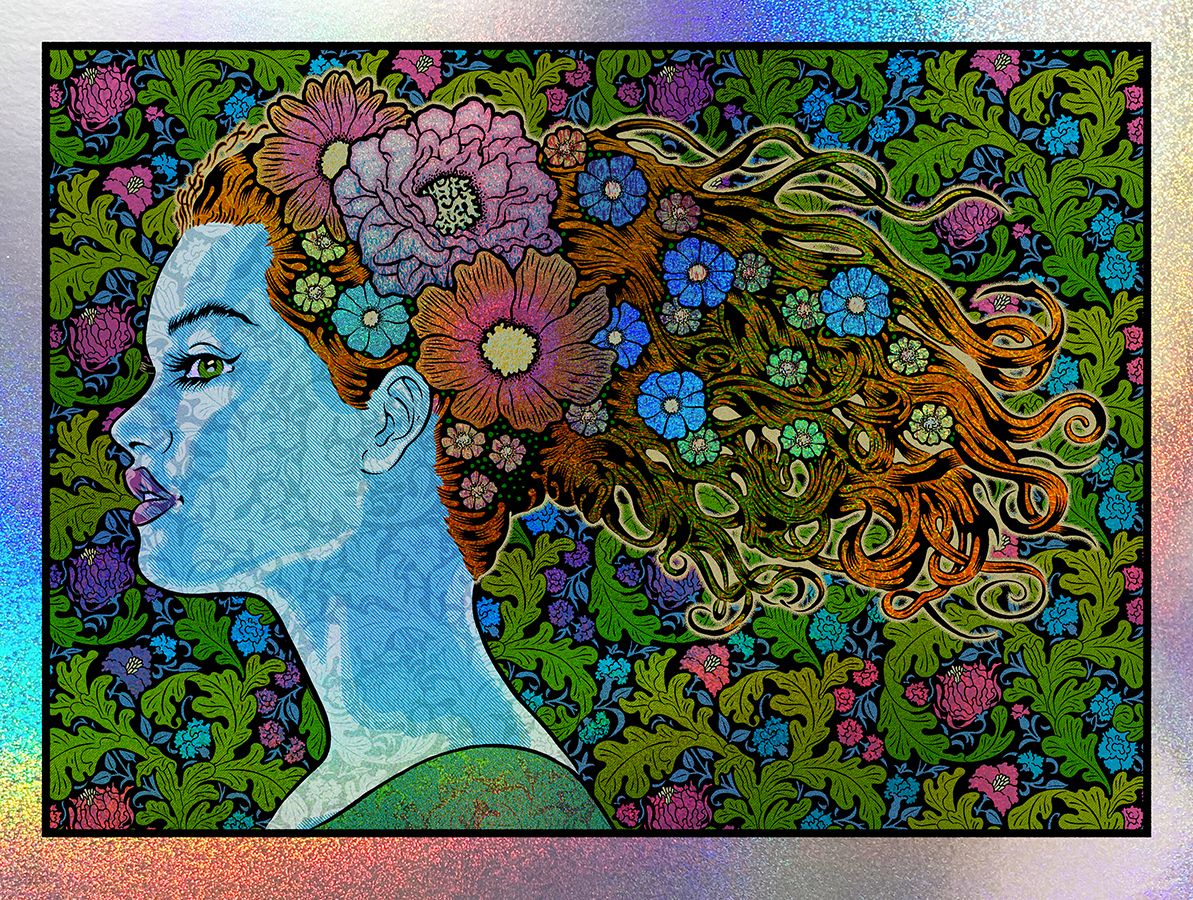 Serigraphie figuratif moyen format ELYSIA sparkle AP – CHUCK SPERRY – 71 × 53 cm