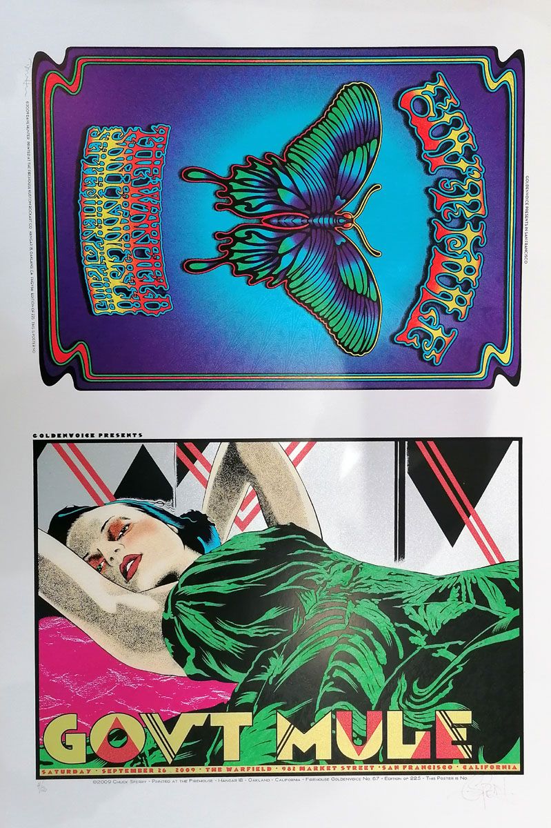 Serigraphie figuratif moyen format GOV'T MULE – CHUCK SPERRY – 58 × 89 cm