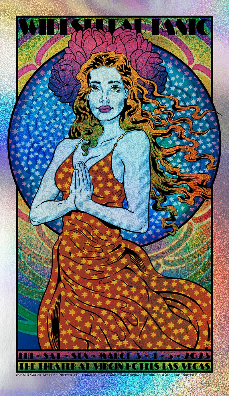 Serigraphie figuratif moyen format WIDESPREAD PANIC VENUS sparkle – CHUCK SPERRY – 50 × 87 cm