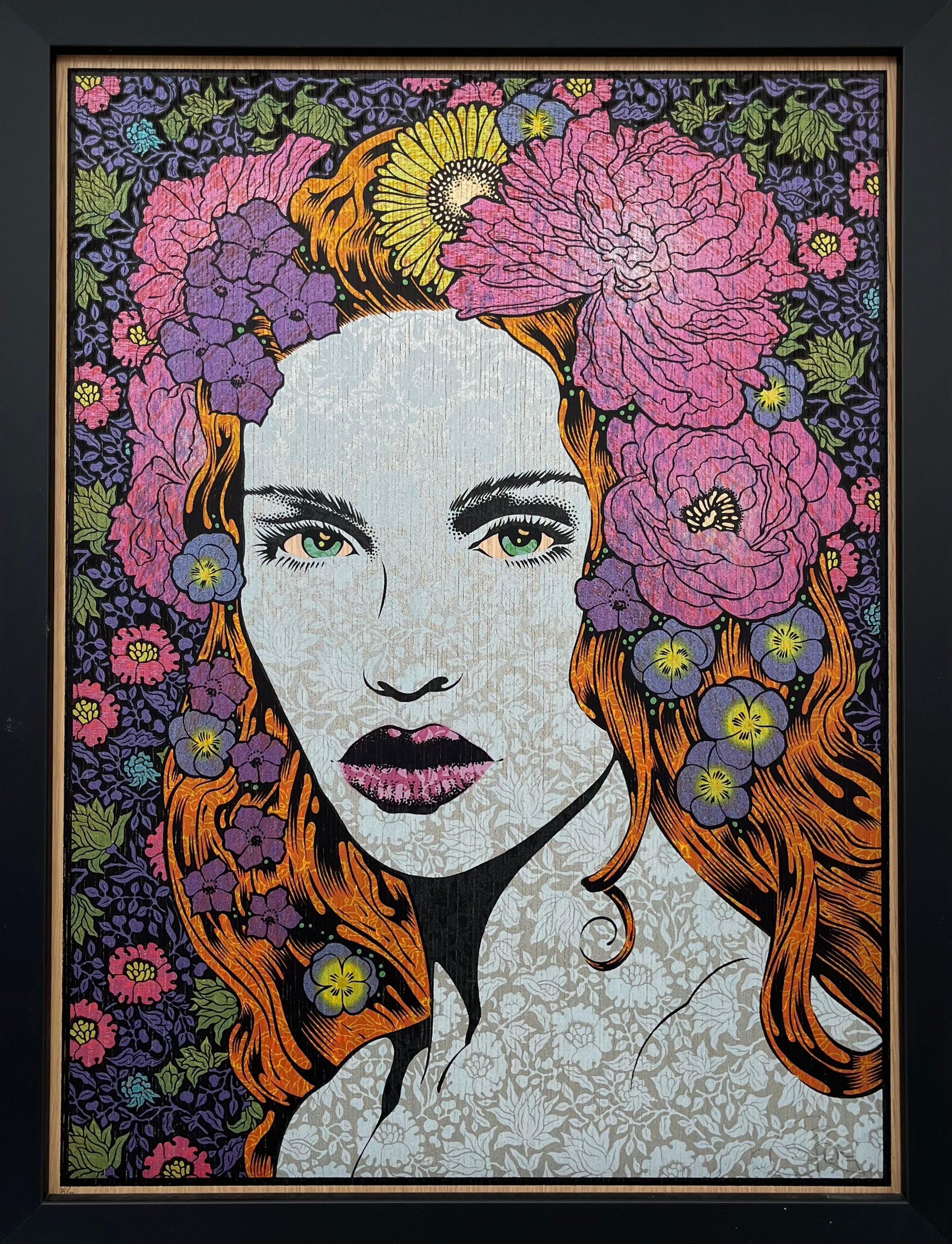 Serigraphie moyen format BEAUTY wood panel – CHUCK SPERRY – 45 × 60 cm