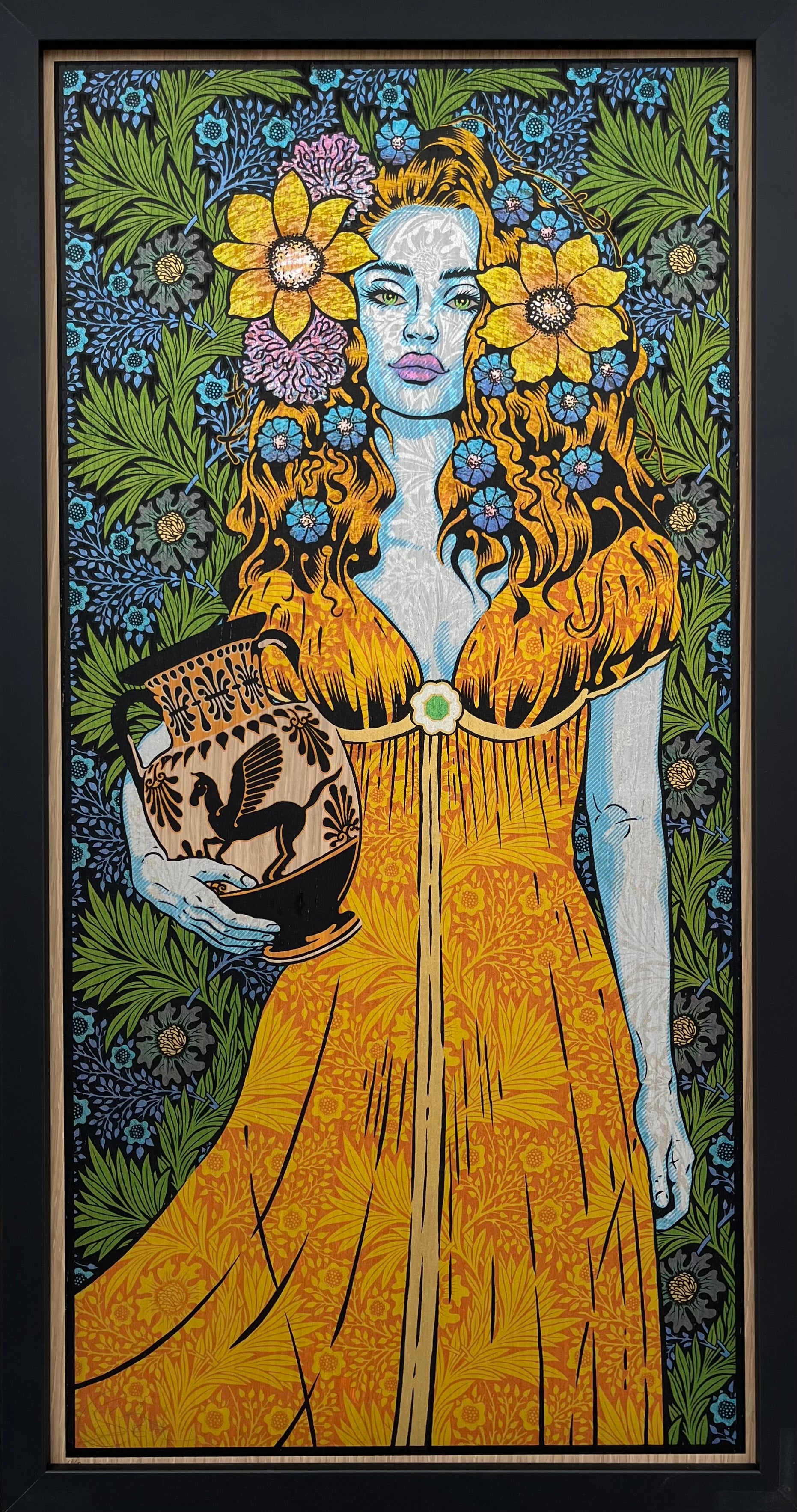 Serigraphie moyen format DANAÏDE wood panel – CHUCK SPERRY – 43 × 85 cm