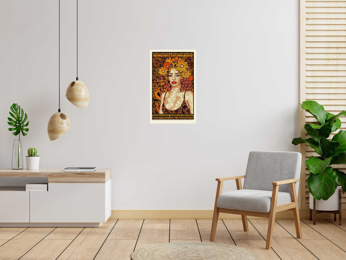 Serigraphie DAVE MATTHEWS regular AE de CHUCK SPERRY dans un intérieur – 53 × 85 cm