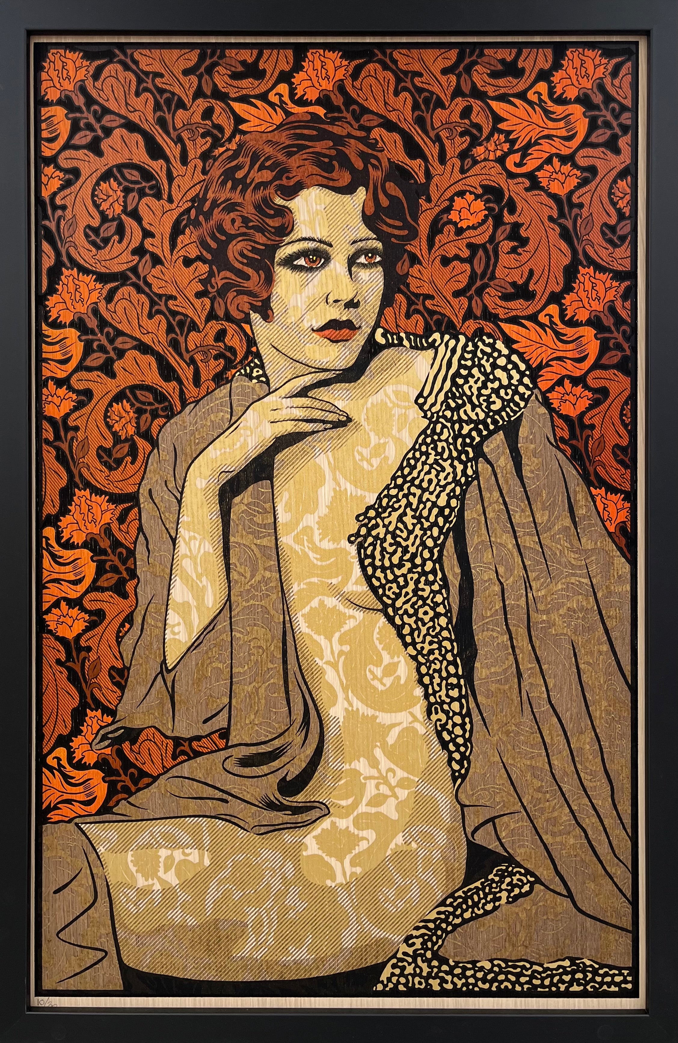Serigraphie moyen format PSEUDEA wood panel – CHUCK SPERRY – 52 × 81 cm
