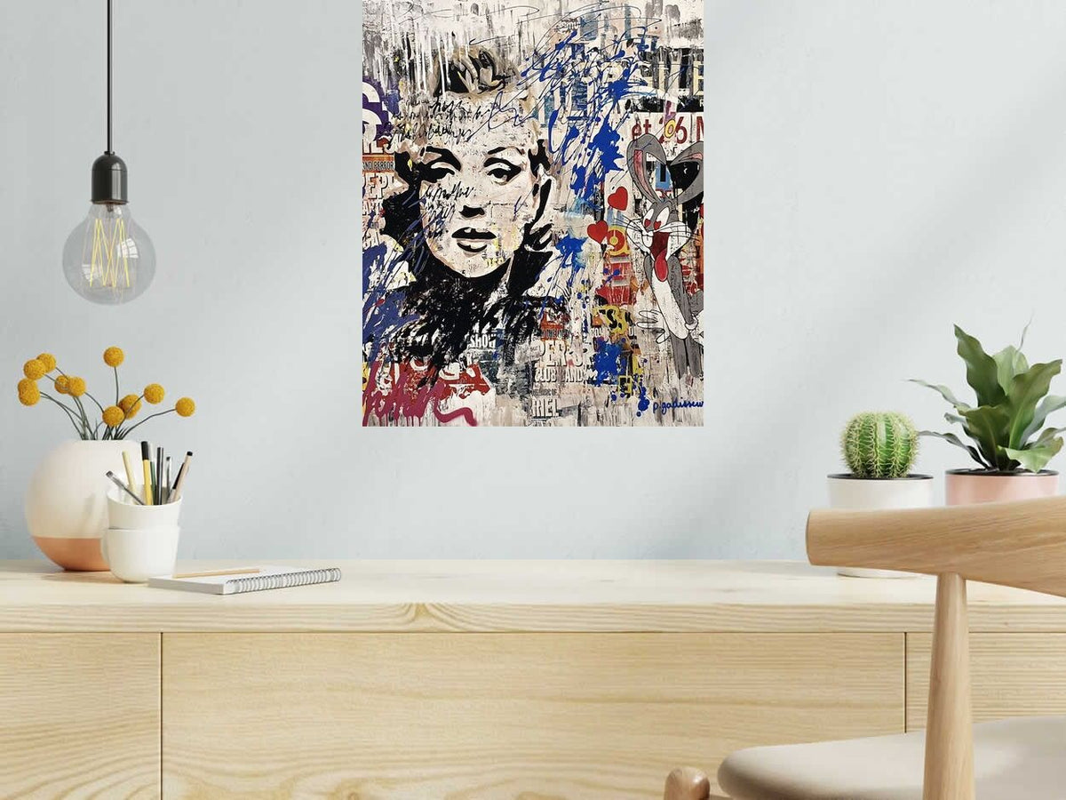 Serigraphie Only heart de PATRICIA GADISSEUR dans un intérieur – 40 × 50 cm
