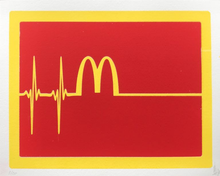 Serigraphie street art petit format MAC LIFE - DIE AS YOU ARE – CANNED – 30 × 24 cm