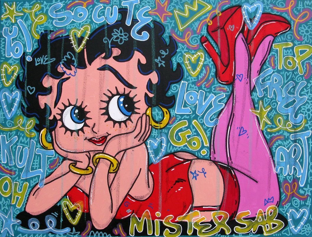 Tableau de RICO SAB a pour titre  So cute style street pop art dim : RICO SABprix:450