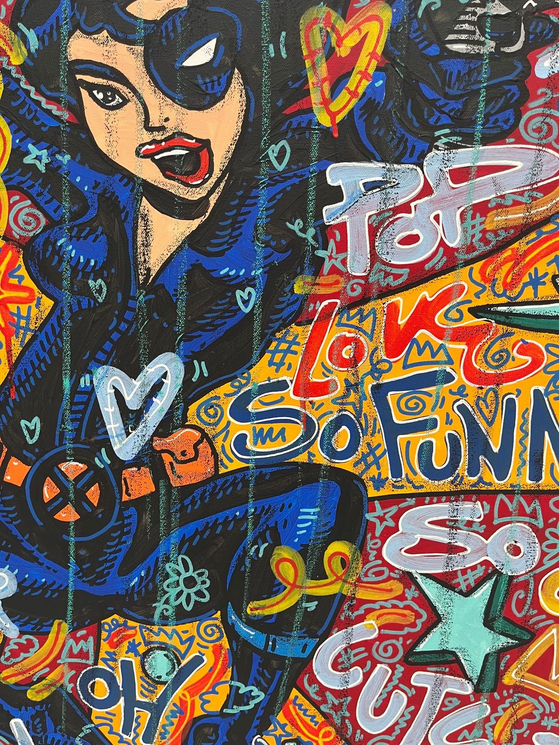 Tableau de RICO SAB a pour titre  So Girly style street pop art, street art dim : RICO SABprix:600