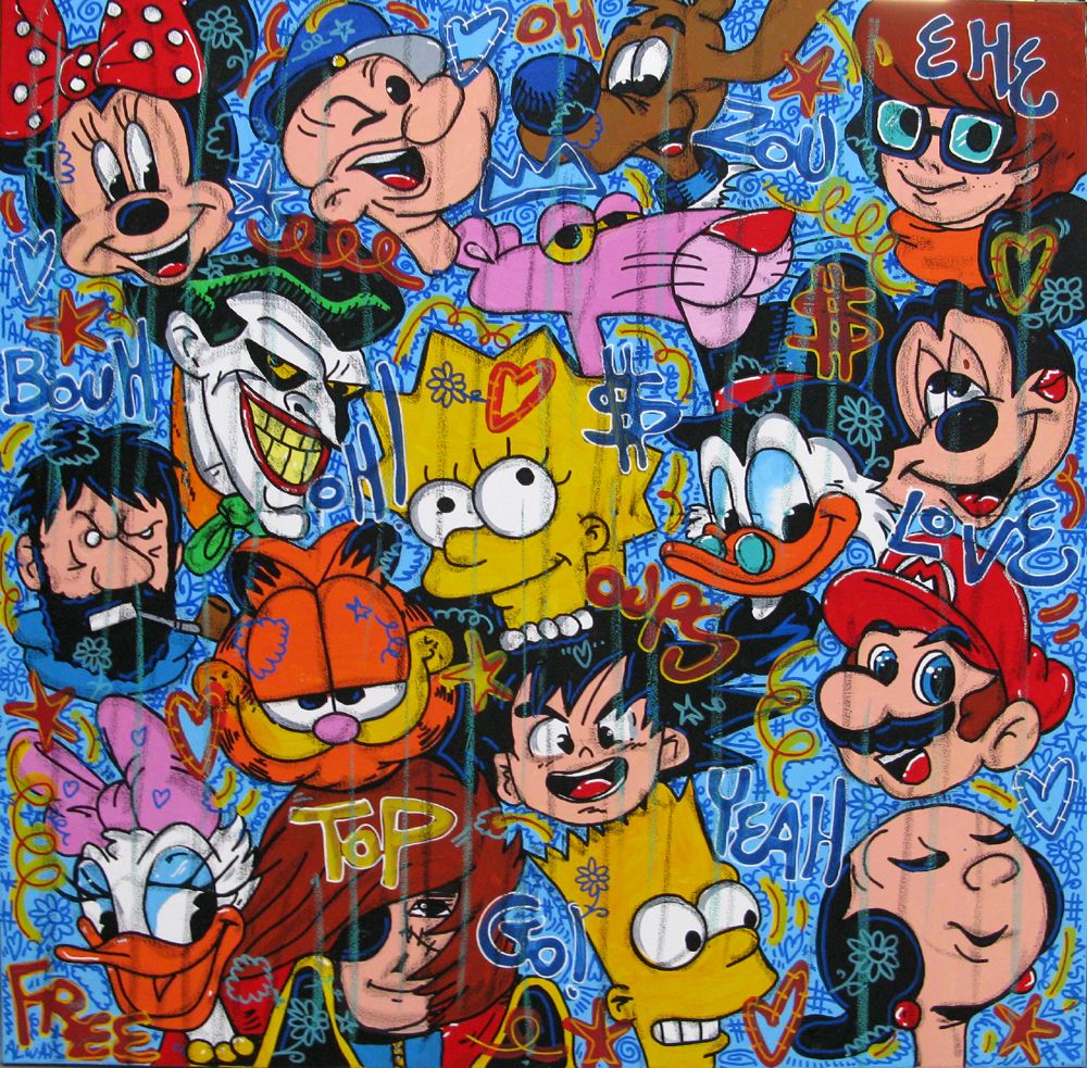 Tableau de RICO SAB a pour titre  So kult style street pop art, street art dim : RICO SABprix:950