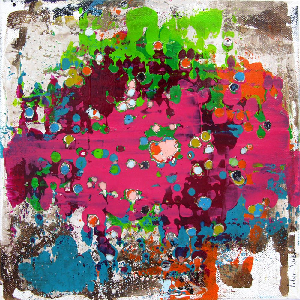 Tableau de CELINE WEBER a pour titre  STONE KUNZITE 2 style abstrait dim : CELINE WEBERprix:360
