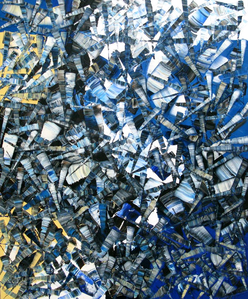 Tableau abstrait format xxl Peinture abstraite 08-2025-41 – ALAIN BECANNE – 100 × 80 cm