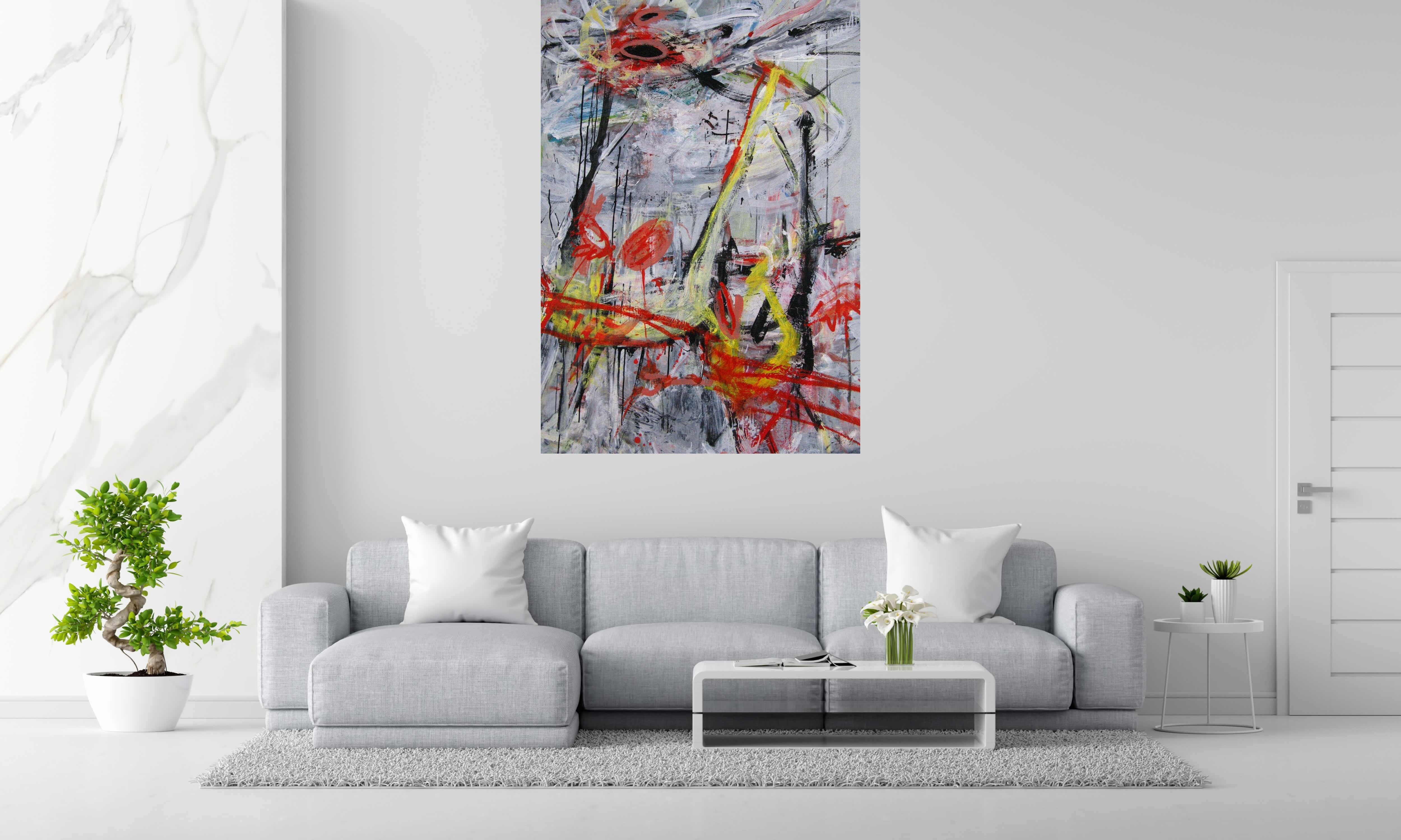 Tableau SANS TITRE de RINGER HERVE dans un intérieur – 114 × 162 cm