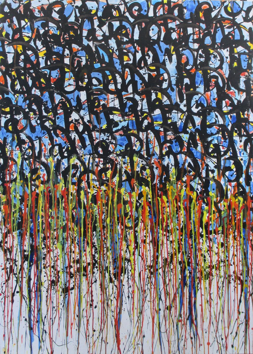 Tableau abstrait format xxl noname n°20 – STEPHANE RIME – 140 × 100 cm