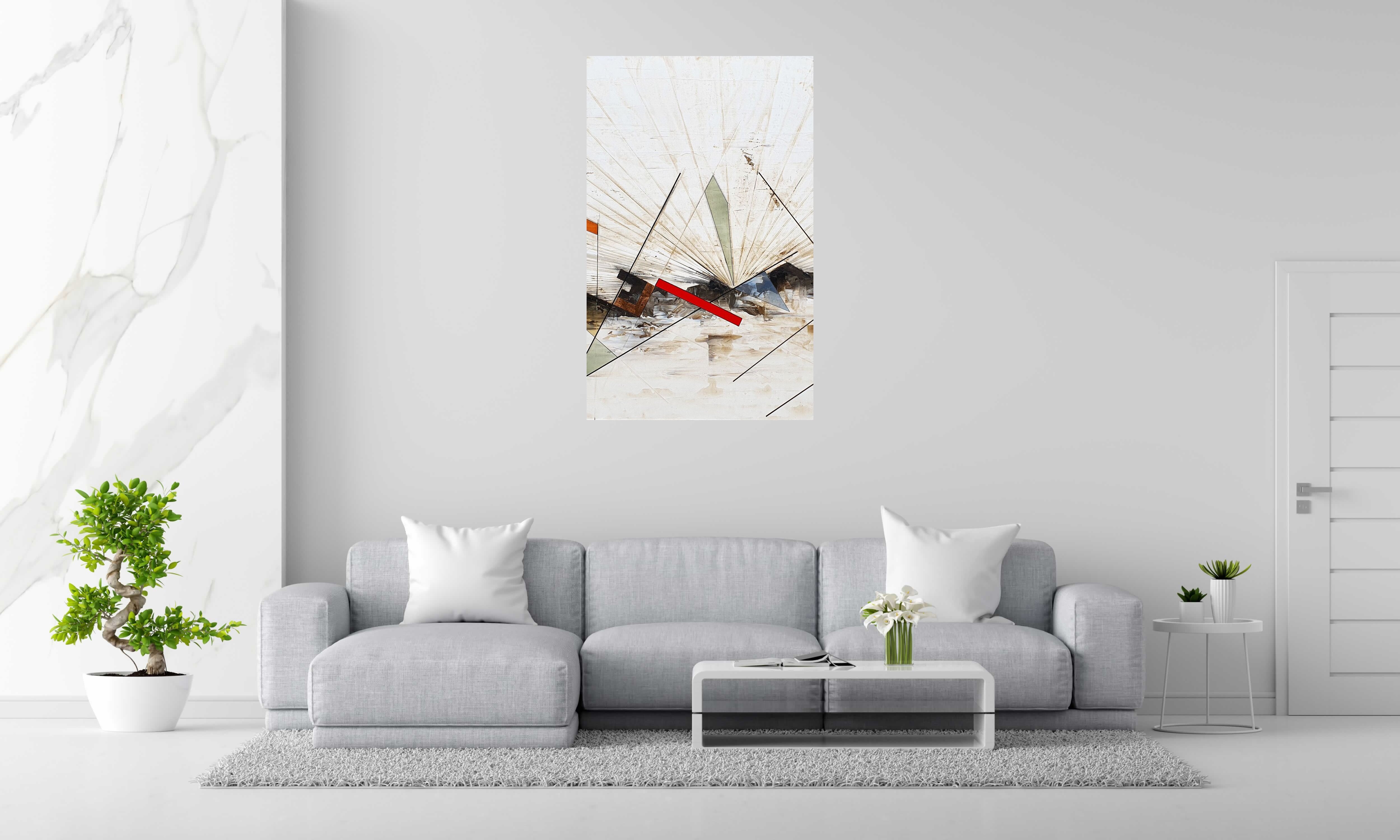 Tableau MIX de LUDOVIC MERCHER dans un intérieur – 130 × 81 cm