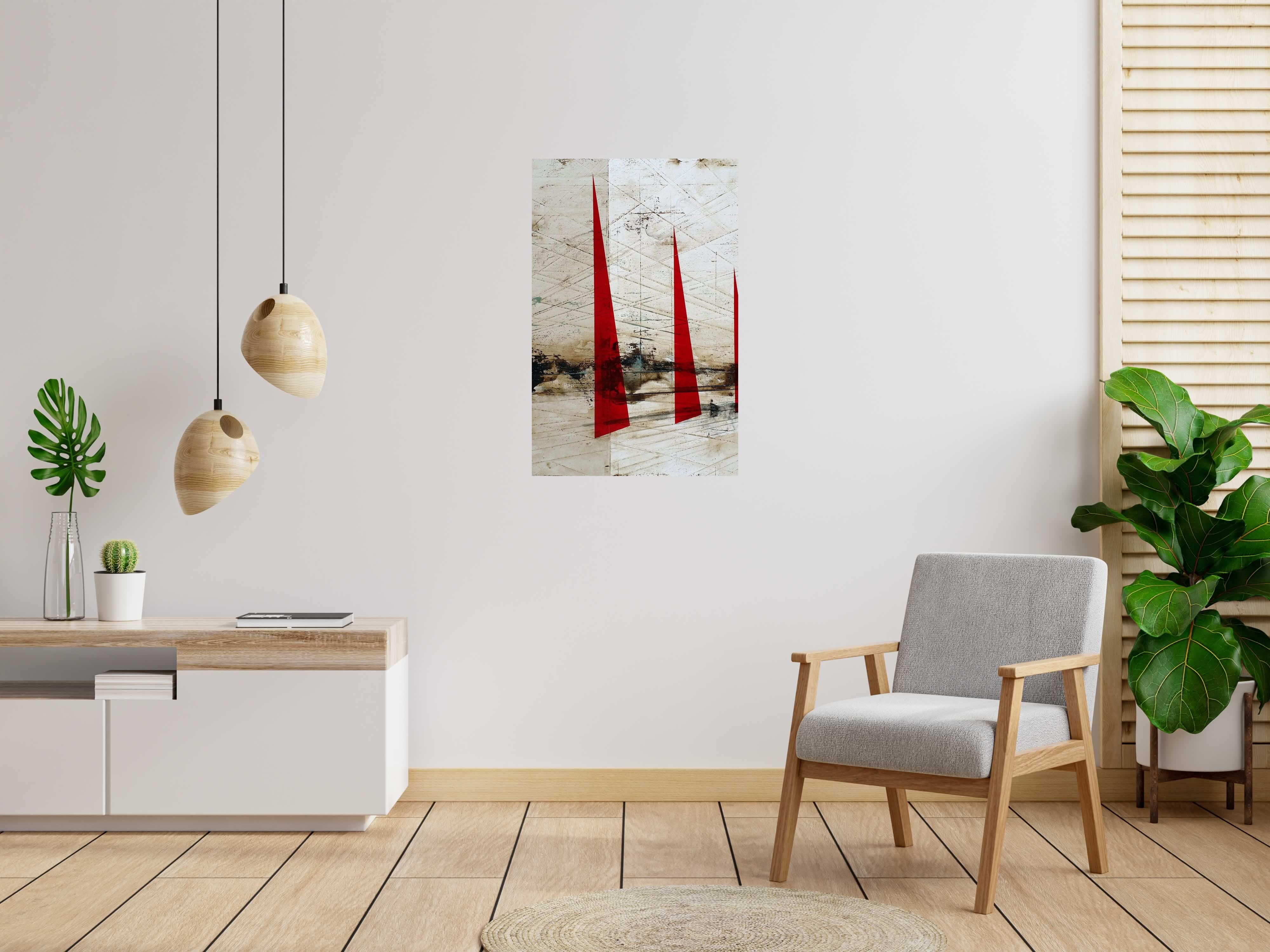 Tableau SAILLING de LUDOVIC MERCHER dans un intérieur – 100 × 65 cm