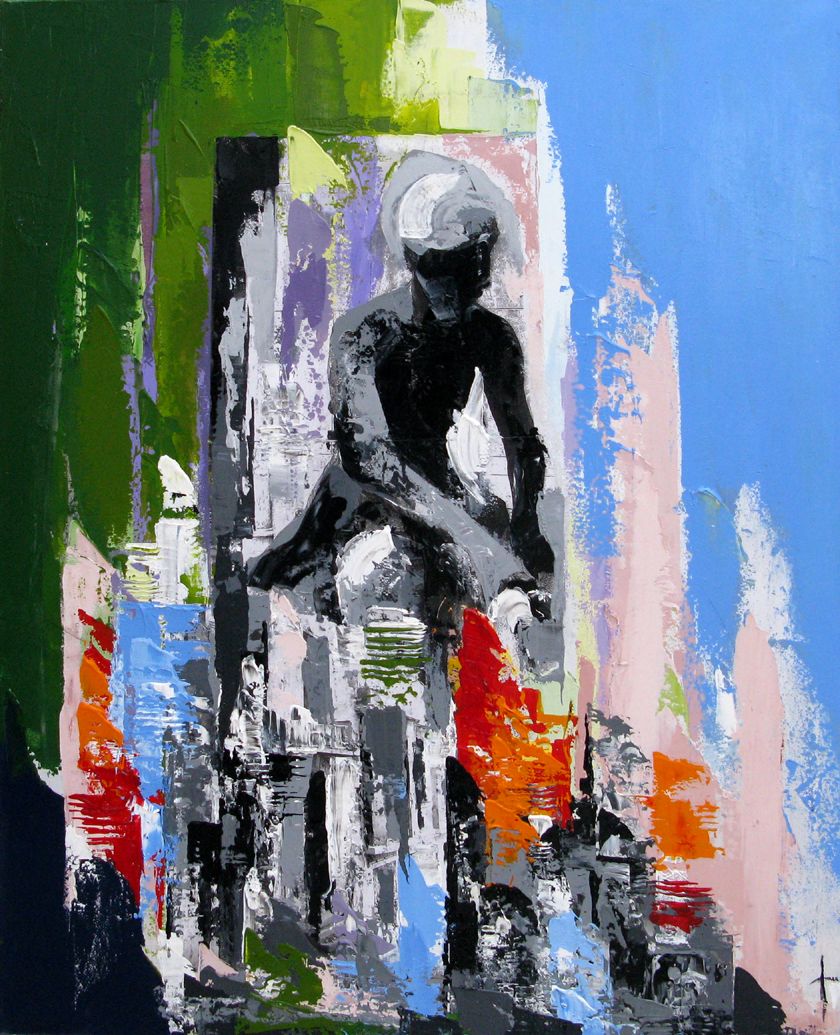 Tableau abstrait grande taille L'Atavisme d'une palette – FARID AMRAR – 80 × 100 cm