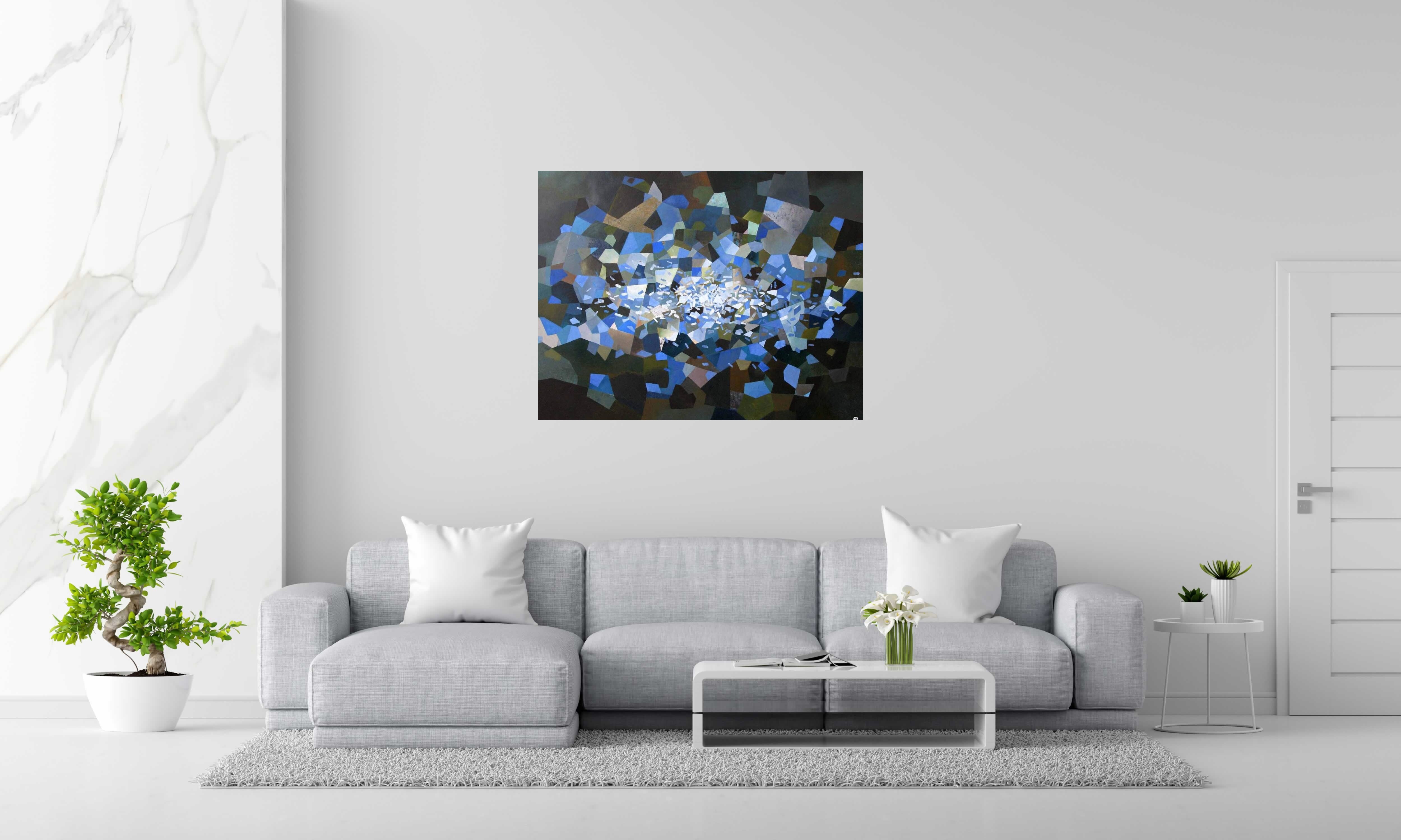 Tableau TROPIQUE  DU CANCER de N MAFFRE dans un intérieur – 89 × 116 cm