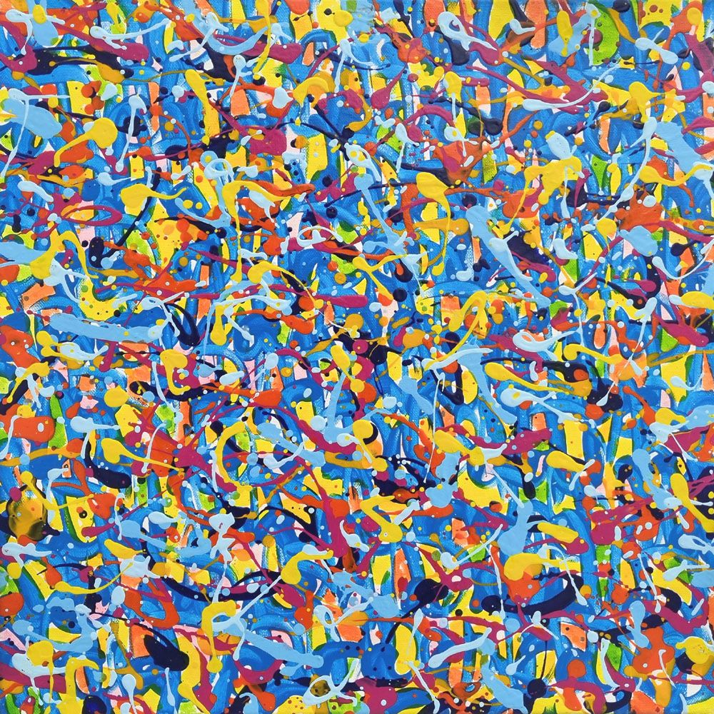 Tableau abstrait petit format NONAME D17 – STEPHANE RIME – 40 × 40 cm