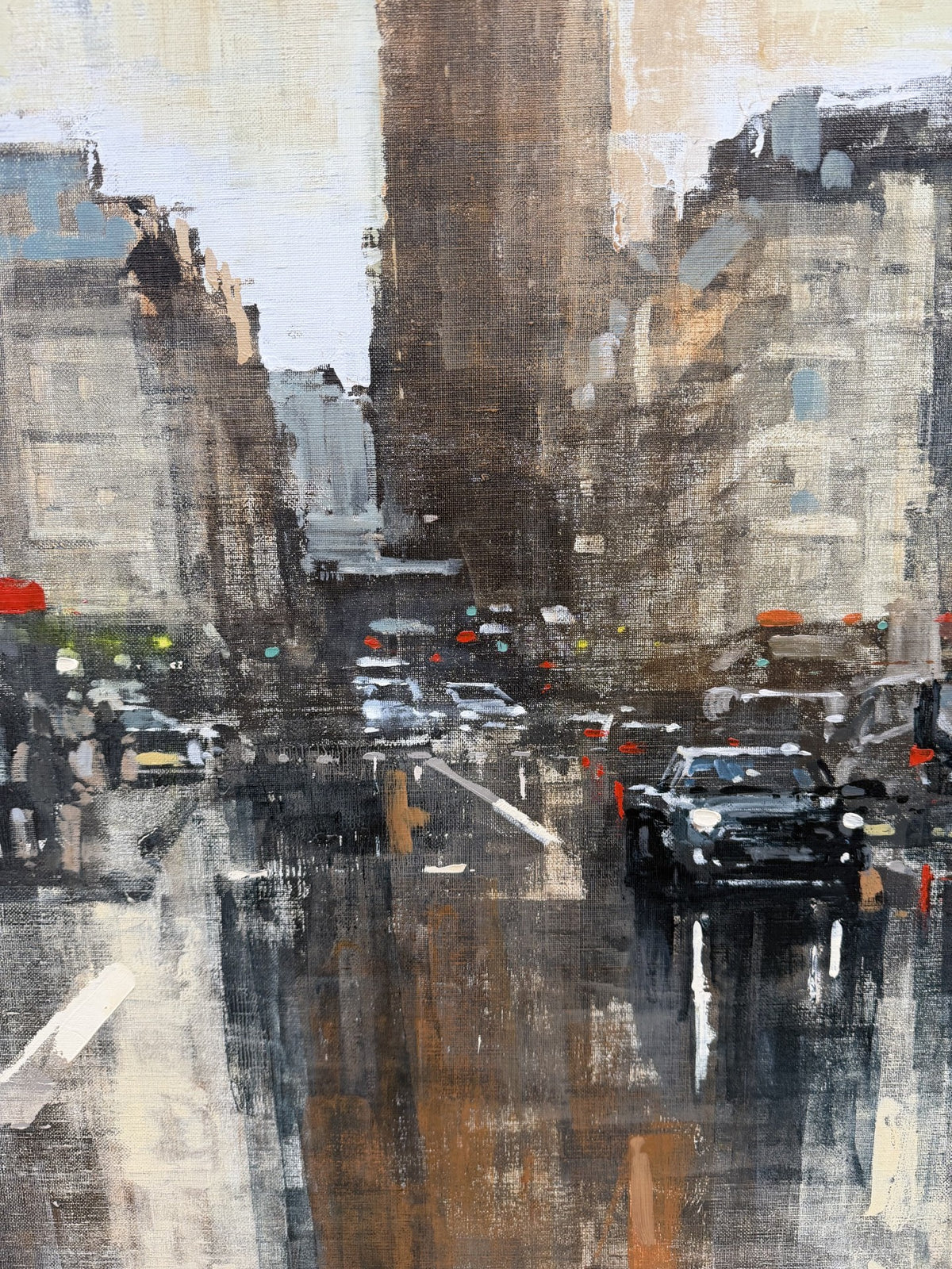 Tableau Rue de Rennes de ADRIEN FAVEAU dans un intérieur – 120 × 120 cm