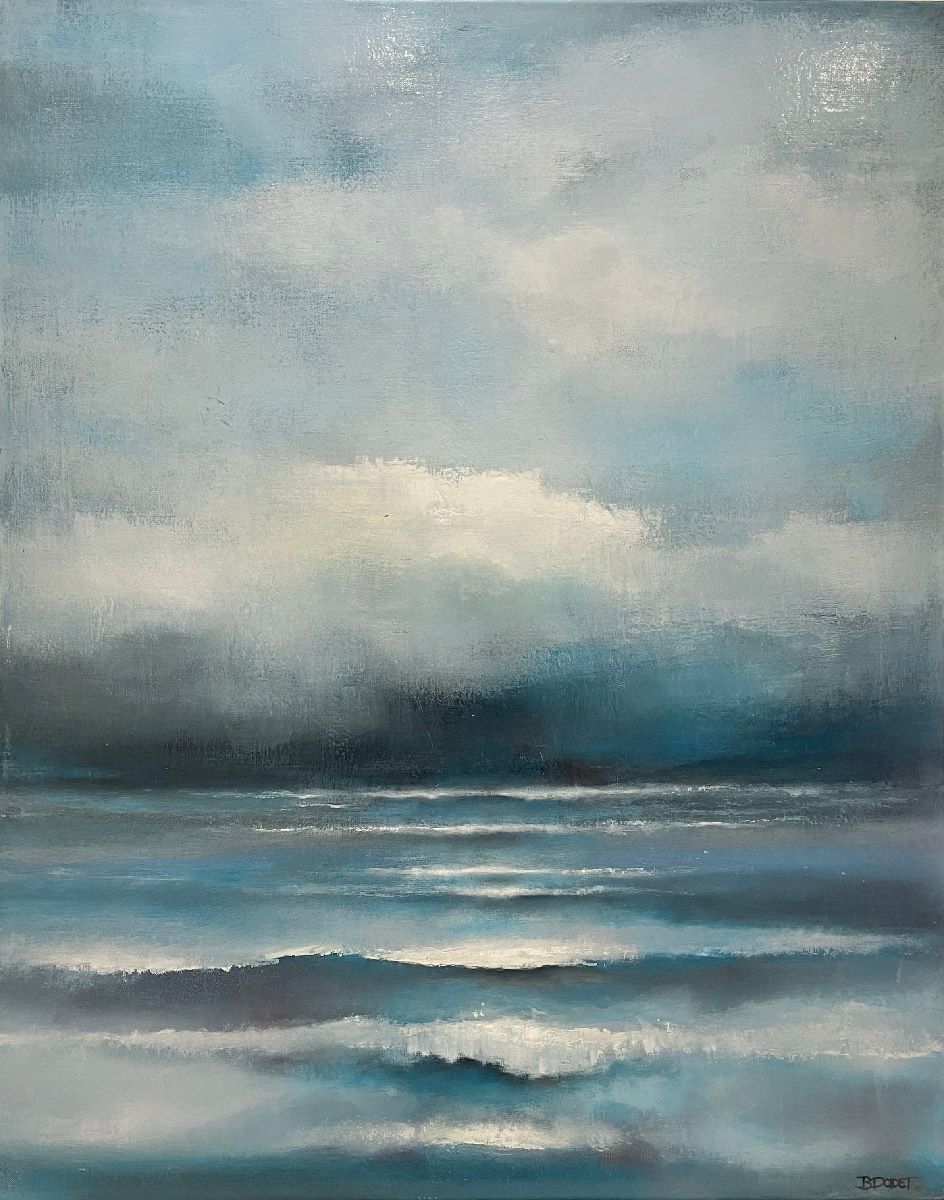 Tableau figuratif format xxl bleu Ocean 03 – BDODET – 92 × 73 cm