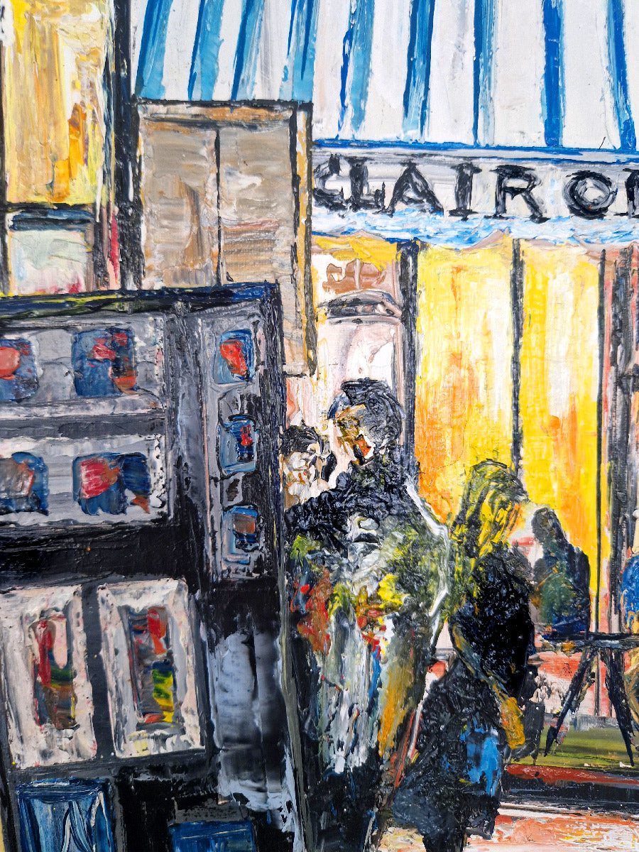 Tableau Place du Tertre, Paris de PHIL dans un intérieur – 100 × 80 cm