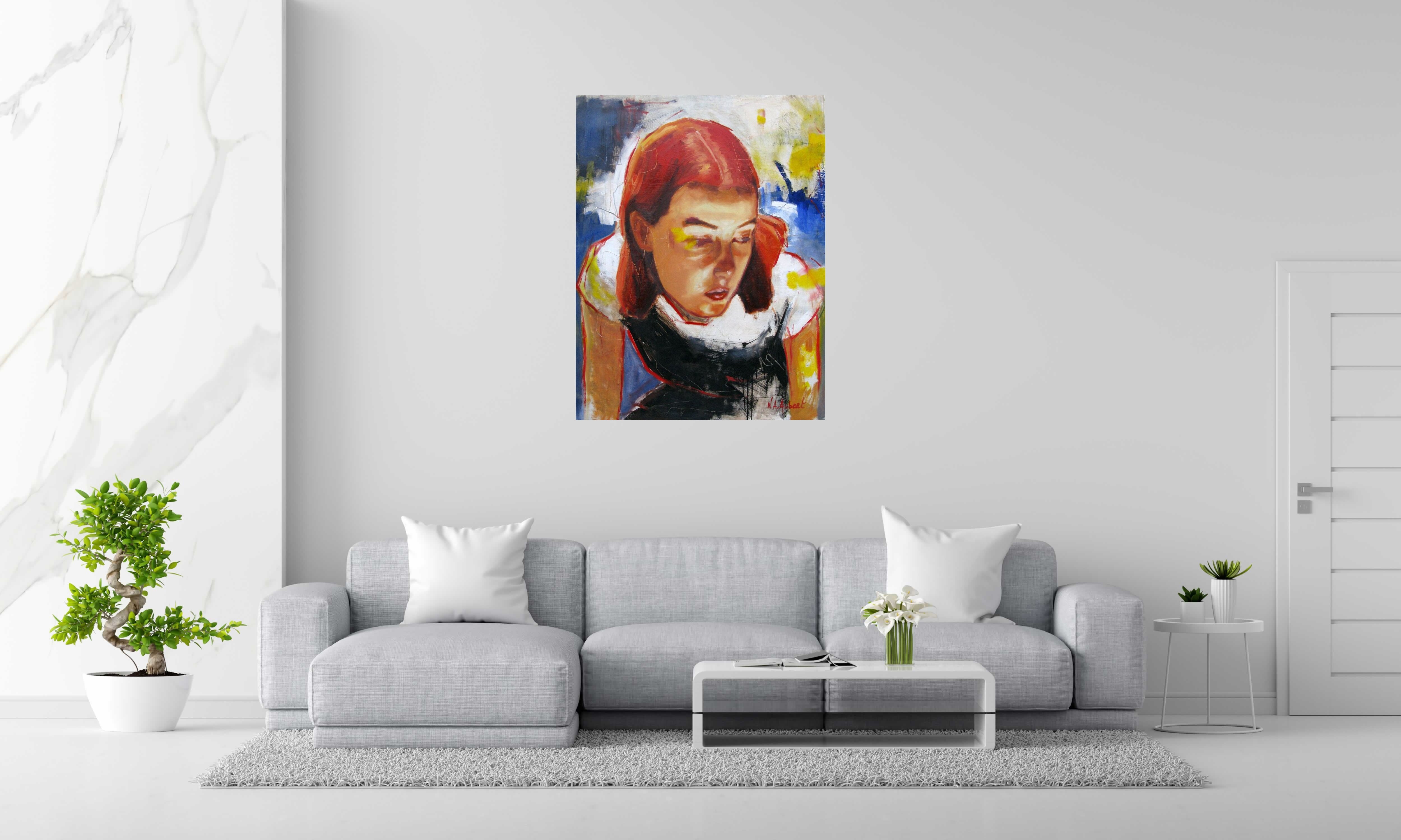 Tableau Sweet dreams de NAWEL AUBERT dans un intérieur – 89 × 116 cm