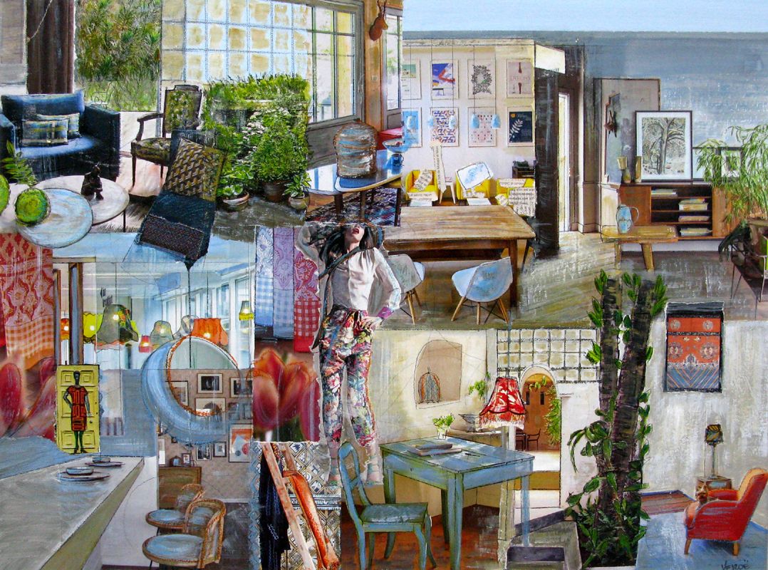 Tableau figuratif moyen format Ode à la couleur – VEROE – 80 × 60 cm