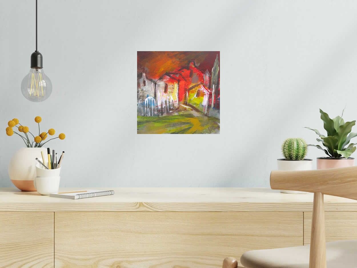 Tableau SELO J1 de IVAN TZONEV dans un intérieur – 29 × 29 cm