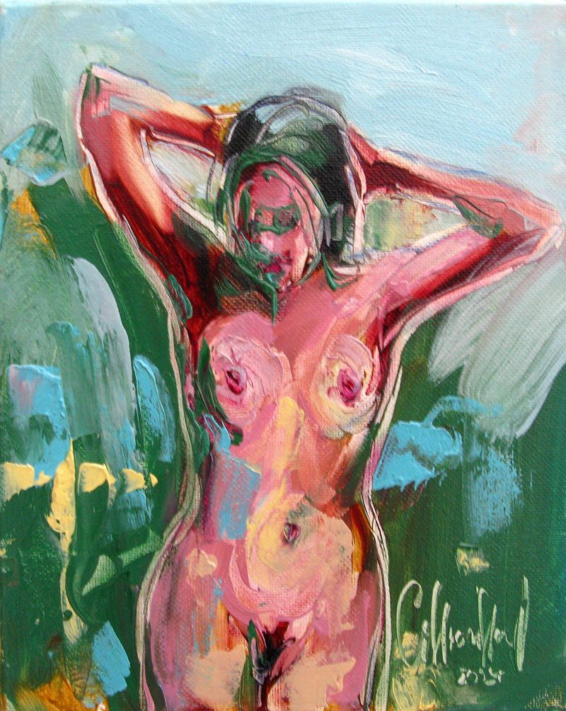 Tableau figuratif petit format L'instant 12 – OLENA SINIUHINA – 19 × 24 cm